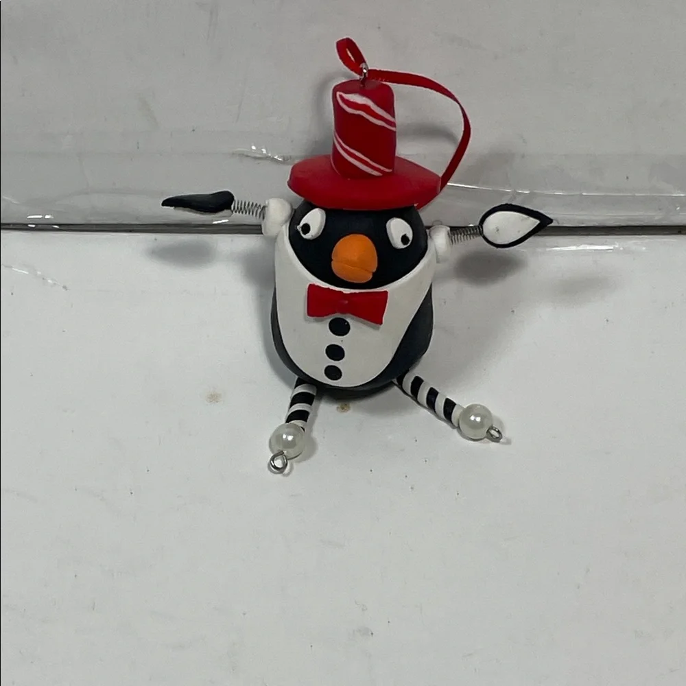 Charming Penguin Bird Toy - Red, Black, and White